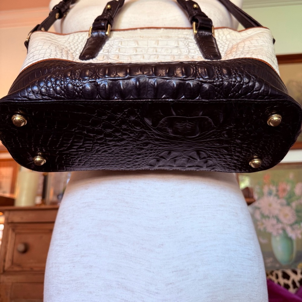 Brahmin Mini Asher Sugar Tri Leather Croc Embossed Bag - Picture 5 of 14